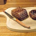 ラ プランシュ - 仙台牛サーロイン芯と付け合せのハンバーグ