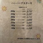 ステーキハウス ろーいん - 2019.9.30  メニュー