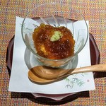 大洗料理つかさ - 生しらすとうにのポン酢ジュレ仕立て