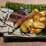 大洗料理つかさ - 焼き物：日立牛と松茸