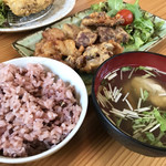 まんまや - までい牛唐揚げ定食¥1080