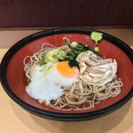 そばの神田 東一屋 - アサソバビンボー！  
      冷やし朝そば＋肉！
