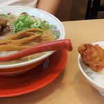 天下一品 - から揚げ定食、こってり牛筋トッピング