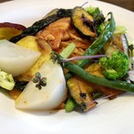 ナガタ店 - 野菜とベーコンのトマトソース（pasta）