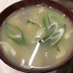 がばちょ - 鉄火丼の味噌汁