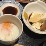 ハナレノミカジノバ - 温泉卵と手作り風豆腐