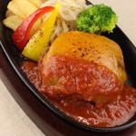 軽井沢トマトのトマトチーズ牛100%ハンバーグ御膳　180ｇ