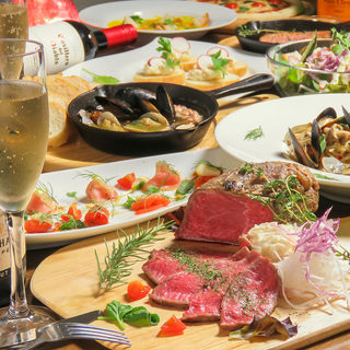 ランチ宴会 お昼の肉バルコース 全7品 1000円で飲み放題付き 個室 ランチ 女子会 宴会 Banquet1710 東京 居酒屋 食べログ