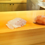 鮨 あらい - 青森平目、北海道ぼたん海老