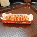 食べスタグリル - チーズハットグ(ハニーマスタードケチャップ)～500円