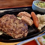 炭火焼肉くらた - 和牛デミハンバーグ定食(\1,200)