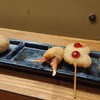 天真留 - 料理写真:玉子ベーコン、小海老、カニ、赤飯