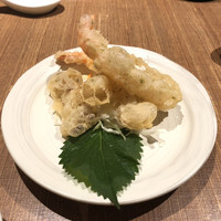 中国薬膳料理 星福 - エリンギと海老の海苔巻揚げ