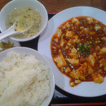 龍泉 - ランチの『Ｃ マーボー豆腐・ライス・スープ』のセット(800円)