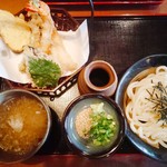 大洋うどん 鯖寿司 - 天ざるうどん