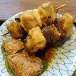 江戸政 - ハートスタミナ、焼鳥、ピーマン肉詰め