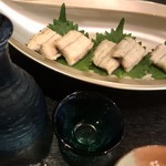 うなぎ料理 あつみ - 鰻の白焼きと、花の舞冷酒