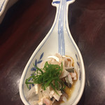 鳥田中 - とらふぐの皮ポン　口直しにどうぞってあら嬉しい