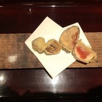 ろっかん - 無花果と栗の揚げ物