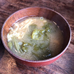 定食あさひ - 味噌汁【令和元年09月30日撮影】