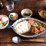 定食あさひ - あさひカレー定食（1130円）【令和元年09月30日撮影】