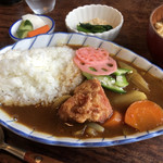 定食あさひ - あさひカレー定食（1130円）【令和元年09月30日撮影】
