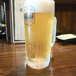 Sumibi Tori Nakanaka - 生ビール（アサヒスーパードライ）