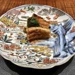 傳 - 焼物：鰻 焼き茄子 ロケットピーマン