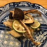 鰻はし本 - 金目の松かさ揚げ煮付け&松茸