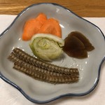 鰻はし本 - お新香＆骨せんべい