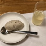 鰻はし本 - 冷茶と栗アイス