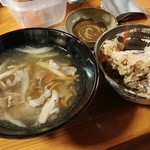 やまめ庵 - きのこ汁＆炊き込みごはん