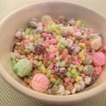 京菓子司 壽堂 - 「ひなあられ」（中身）：春らしい穏やかな色合い♪　500円で小ぶりの丼に一杯分！