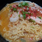 山の猿 - 海老味噌ラーメンアップ