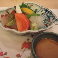山玄茶 - お造りマスカルポーネ入りのお醤油