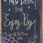 Stone Brewing Tap Room - 今はコレ！ という店舗前黒板。