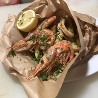 フリットミスト（甘エビ、スルメイカ、カジキマグロのフリット）