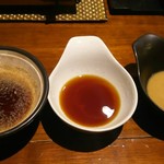 しゃぶしゃぶ はやし - しゃぶしゃぶのタレ☆  「醤油・ポン酢・ゴマだれ」の3種類