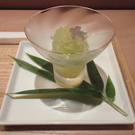 江戸前鮨 二鶴 - シャインマスカットの水菓子