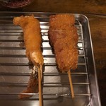Kushiage Hachijuu - エビと豚