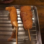 串揚げ　はちじゅう - エビと豚