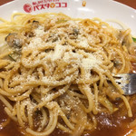 パスタ・デ・ココ - 粉チーズをたっぷりかけて