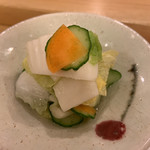 割烹 一楓 - 大好きな浅漬け