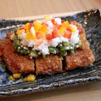 SHARI東銀座 - SHARI風豚カツ オクラと長芋のソース