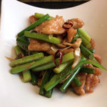 竹林亭 - 豚肉とにんにく茎炒め