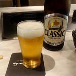 ジンギスカンダイニング ひつじや - クラシック(瓶ビール)700円