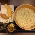 丸亀製麺 - 釜揚大＋いか天＋いなり