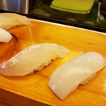 辰美寿し - 白烏賊、平目