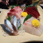 くいもの屋わん - お刺身四点盛り合わせ