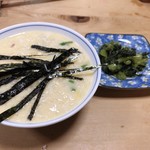 元福 - お雑炊に海苔ちょとのっけて〜♪ with お漬物＾＾日本人だぁー